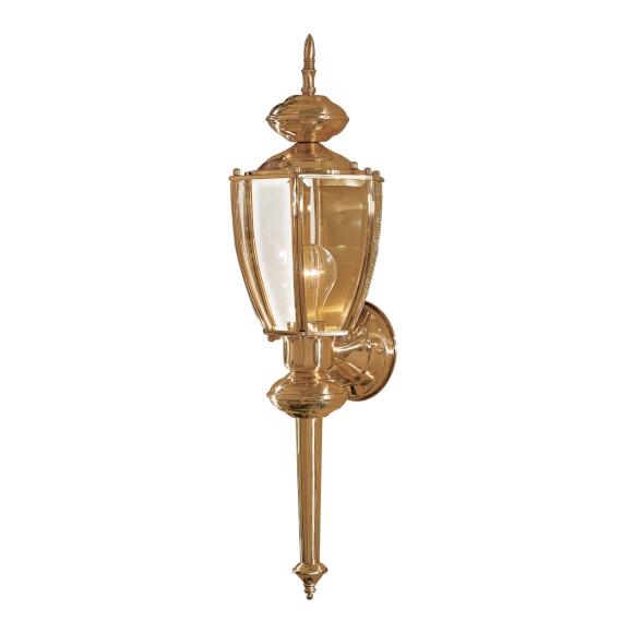 One Light Brass Wall Lantern