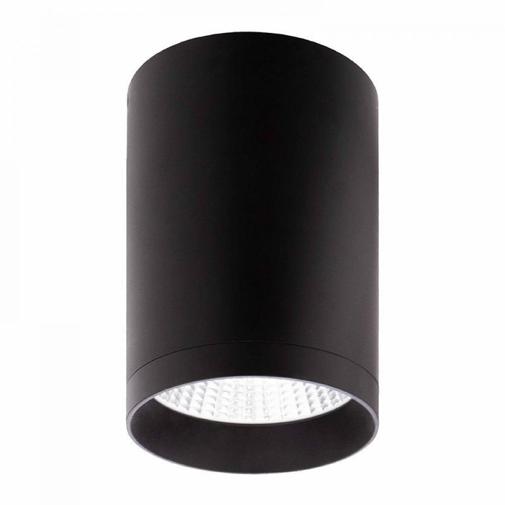 6" CEILING MOUNT CYLINDER, 12/16/20W, 3/4/5K, TRIAC & 0-10V DIMMING, BLACK, C & F LENSES INCL