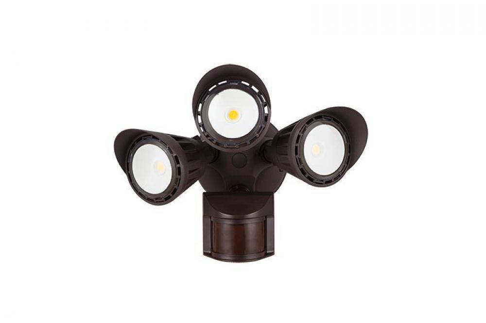 LED SECURITY LIGHTS WITH PIR SENSOR, 120VAC, 180° SENSOR, 100° BEAM ANGLE (120° 28W)