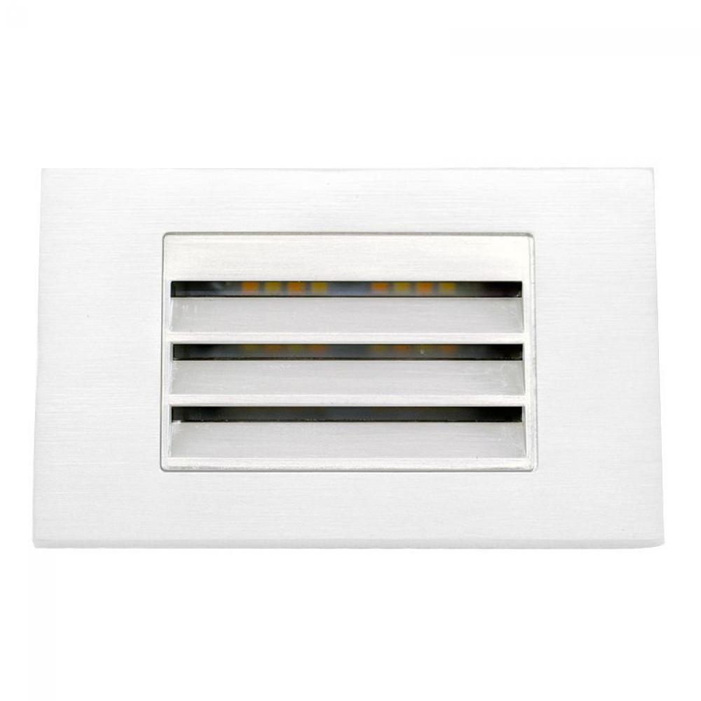 INTEGRATED STEP LIGHT 120V 3W 3CCT, HORIZ. LOUVER, WHITE