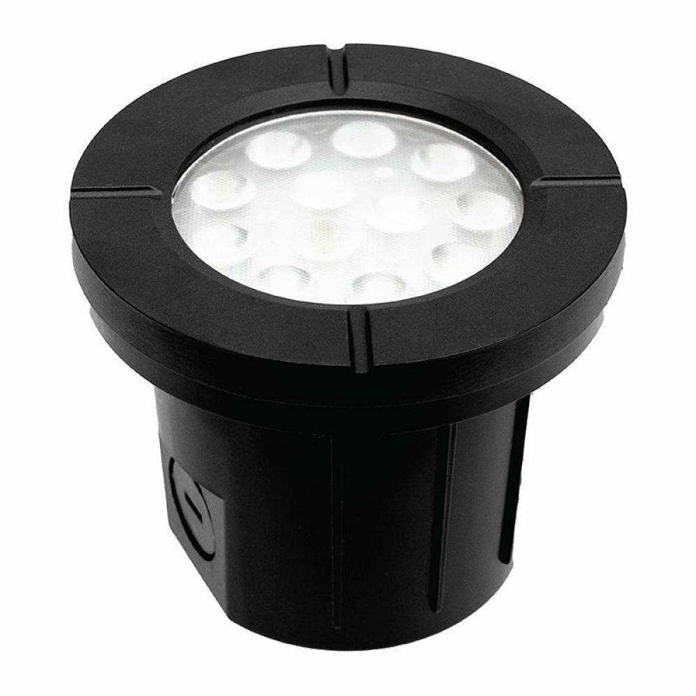 INTEGRATED LED WELL LIGHT FLAT 12-24V AC/DC 6W 30K - BLACK