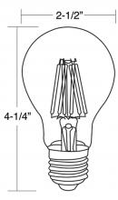 Westgate MFG C3 A19-FLA-7W-40K-D - A19 LED BULB, E26, 110~130V, 7W 700LM 4000K DIMMABLE