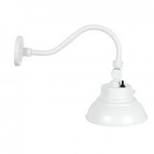 Westgate MFG C3 GNB-25W-MCT-WH-P - 10in 25W GOOSENECK BARN LIGHT, MCT 30/40/50K, 0-10V, PHOTOCELL, WHITE