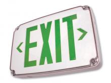 Westgate MFG C3 XT-WP-1GG-EM - WET LOCATION LED EXIT SIGN SINGLE FACE, GREEN LETTERS, GRAY PANEL