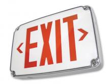 Westgate MFG C3 XT-WP-1RG-EM - WET LOCATION LED EXIT SIGN SINGLE FACE, RED LETTERS, GRAY PANEL