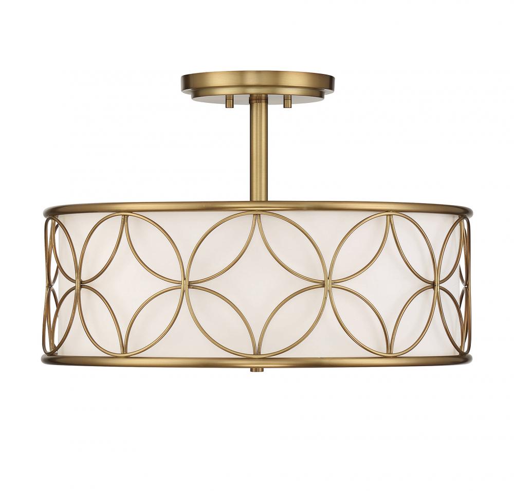 Reid 4-Light Ceiling Light in Warm Brass