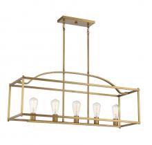 Savoy House 1-190-5-322 - Palladian 5-Light Linear Chandelier in Warm Brass