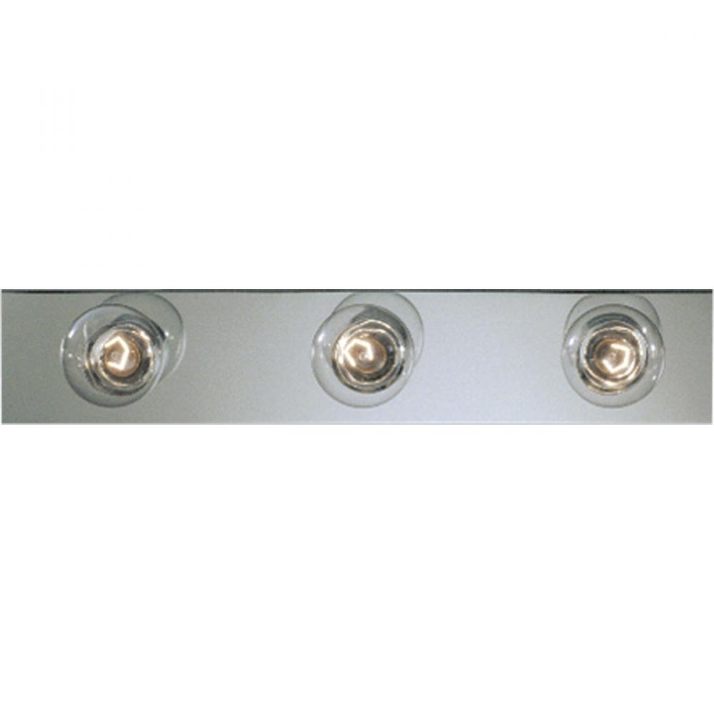 Broadway Collection Three-Light Polished Chrome Traditional Bath Vanity Light