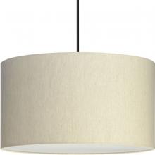 Progress P500387-194 - Markor Collection Three-Light Ecru Linen Shade Transitional Pendant