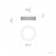 WAC US FM-57512-30-BK - Grille Flush Mount Light