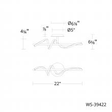 WAC US WS-39422-35-BK - Corksrew Bath & Wall Sconce