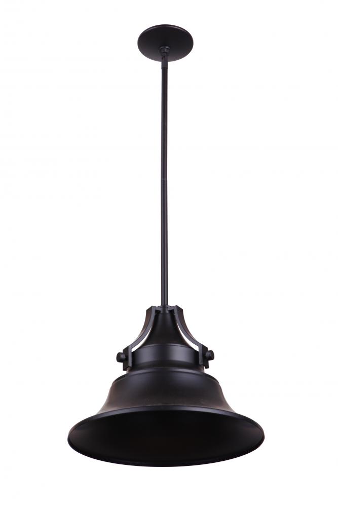 Union 1 Light Small Outdoor Pendant in Midnight