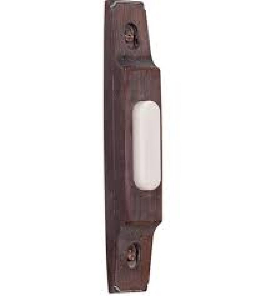 Surface Mount Thin Profile LED Lighted Push Button in Rustic Brick