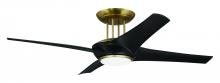 Craftmade CAM54FBSB4 - 54" Cam in Flat Black/Satin Brass w/ Flat Black Blades