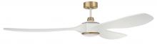 Craftmade EVY72WSB3 - 72" Envy in White/Satin Brass w/ White Blades