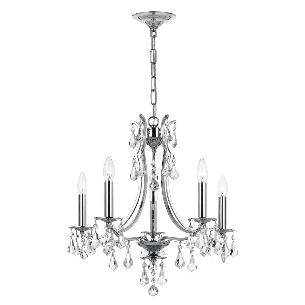 Cedar 5 Light Swarovski Strass Crystal Polished Chrome Chandelier