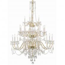 Crystorama 1156-PB-CL-MWP - Traditional Crystal 25 Light Hand Cut Crystal Polished Brass Chandelier