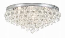 Crystorama 138-CH - Calypso 6 Light Crystal Teardrop Polished Chrome Flush Mount