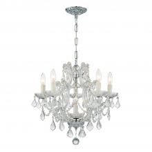  4405-CH-CL-S - Maria Theresa 6 Light Swarovski Strass Crystal Polished Chrome Chandelier