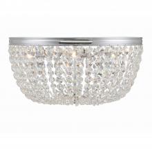 Crystorama NOL-320-CH-CL-MWP - Nola 5 Light Polished Chrome Flush Mount