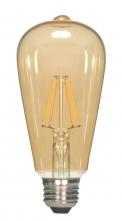 Satco Products Inc. S9578 - 4.5 Watt ST19 LED; Transparent Amber; Medium base; 2000K; 350 Lumens; 120 Volt