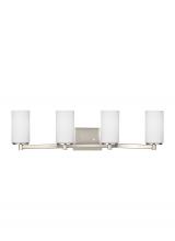 Generation Lighting 4439104EN3-962 - Hettinger transitional 4-light LED indoor dimmable bath vanity wall sconce in brushed nickel silver