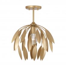 Capital 351811GF - 1-Light Botanical Semi-Flush Pendant in Buffed Gold