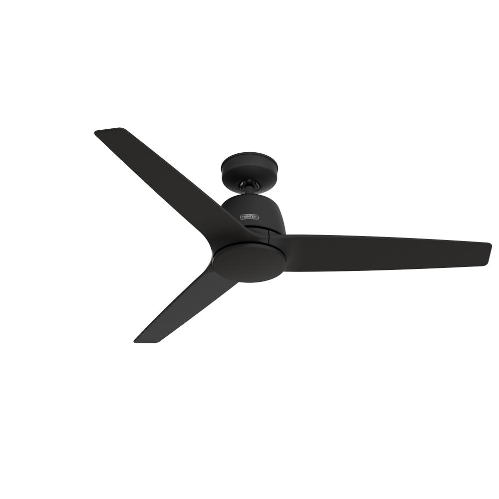 Hunter 52 inch Malden Matte Black Ceiling Fan and Handheld Remote