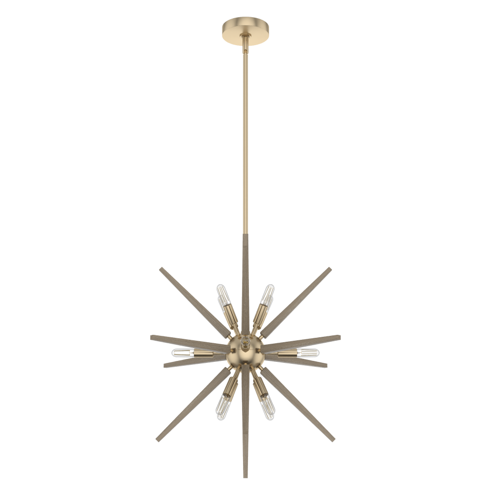 Hunter Jupiter Star Alturas Gold 12 Light Large Pendant Ceiling Light Fixture