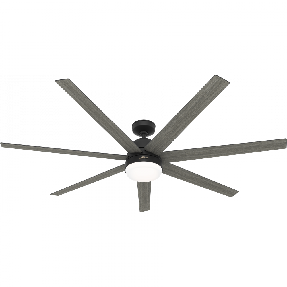 Hunter 70 inch Phenomenon Wi-Fi ENERGY STAR® Matte Black Ceiling Fan with LED Light Kit