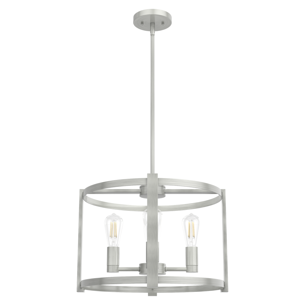 Hunter Astwood Brushed Nickel 4 Light Small Chandelier Ceiling Light Fixture