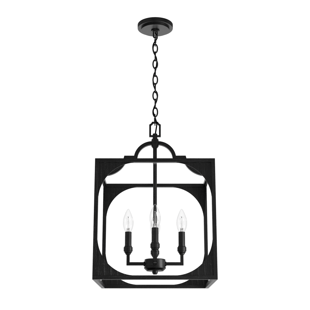 Hunter Highland Hill Rustic Iron 4 Light Pendant Ceiling Light Fixture