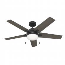 Hunter 51733 - Hunter 52 inch Bartlett Matte Black Ceiling Fan with LED Light Kit and Pull Chain