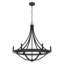 Hunter 19414 - Hunter Perch Point Noble Bronze 6 Light Chandelier Ceiling Light Fixture