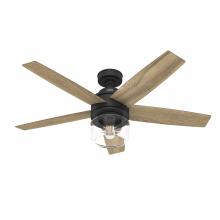 Hunter 52335 - Hunter 52 inch Margo Matte Black Ceiling Fan with LED Light Kit and Handheld Remote