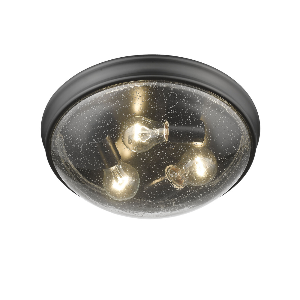 3-Light Flushmount Ceiling Light Matte Black