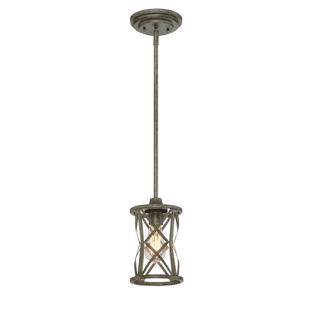 Lakewood 1-Light Mini-Pendant light Antique Silver