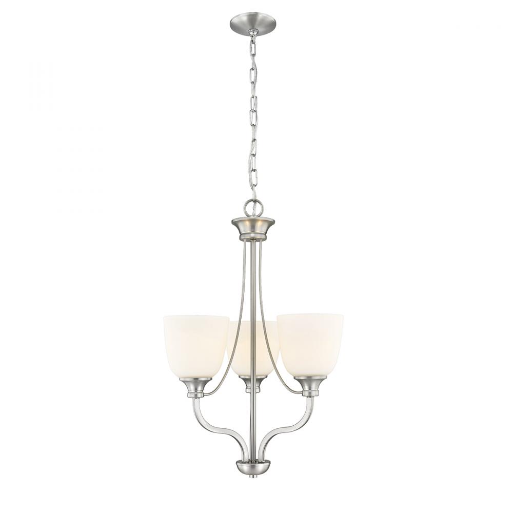 Alberta 3-Light Chandelier Ceiling Light Brushed Nickel