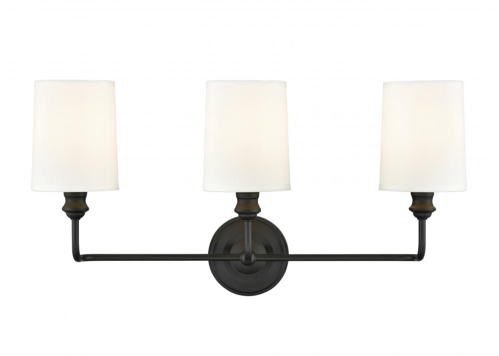 Leena 3-Light Vanity Matte Black