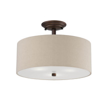 Millennium 3123-RBZ - Jackson 3-Light Semi-Flush Ceiling Mount Rubbed Bronze