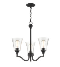 Millennium 2113-MB - Caily 3-Light Chandelier Ceiling Light Matte Black