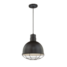 Millennium RDBC12-SB - R Series 1-Light Cord Hung Deep Bowl Shade Satin Black