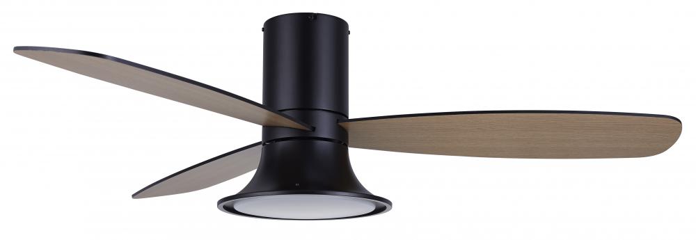 Lucci Air Flusso 52" Matte Black Light with Remote Ceiling Fan