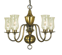 Framburg 2545 SP - 5-Light Satin Pewter Jamestown Dining Chandelier