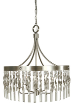 Framburg 4715 SP/PN - 5-Light Satin Pewter/Polished Nickel Adele Lg.Pendant