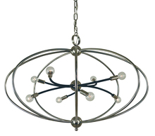 Framburg 4949 AB/MBLACK - 8-Light Antique Brass/Matte Black Orbit Chandelier