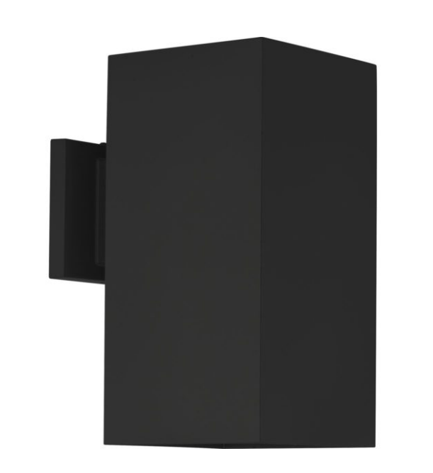 Vivio Uri 1-Light Small Cube Patio Light - Textured Black