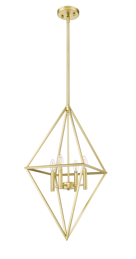 Vivio Gomez 4-Light 20" Geometric Triangle Pendant - CG