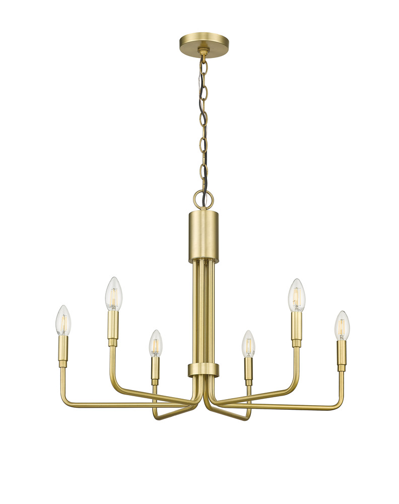 Vivio Alph 6-Light Flat Bottom Chandelier - MG(E12)