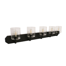 HOMEnhancements 19389 - Paris 5-Light Vanity - NK Clear Cylinder Glass